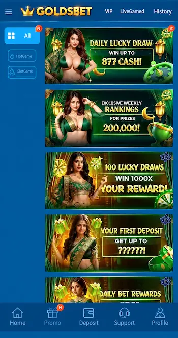GoldsBet Game Promotional offers can make an online gaming platform more attractive, especially for new users.